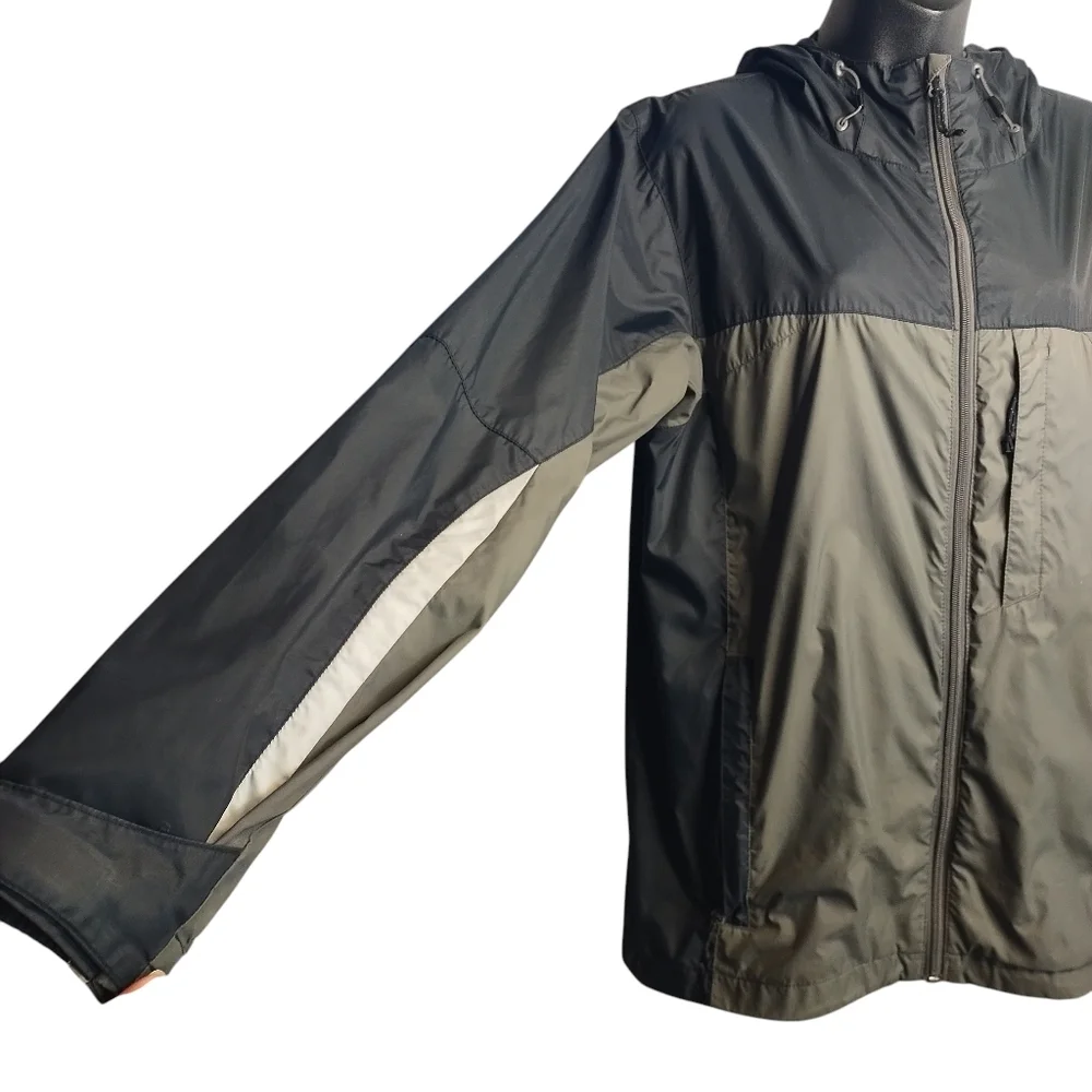 Columbia Men's Windbreaker Jacket Gray Zip Up Hooded Size M